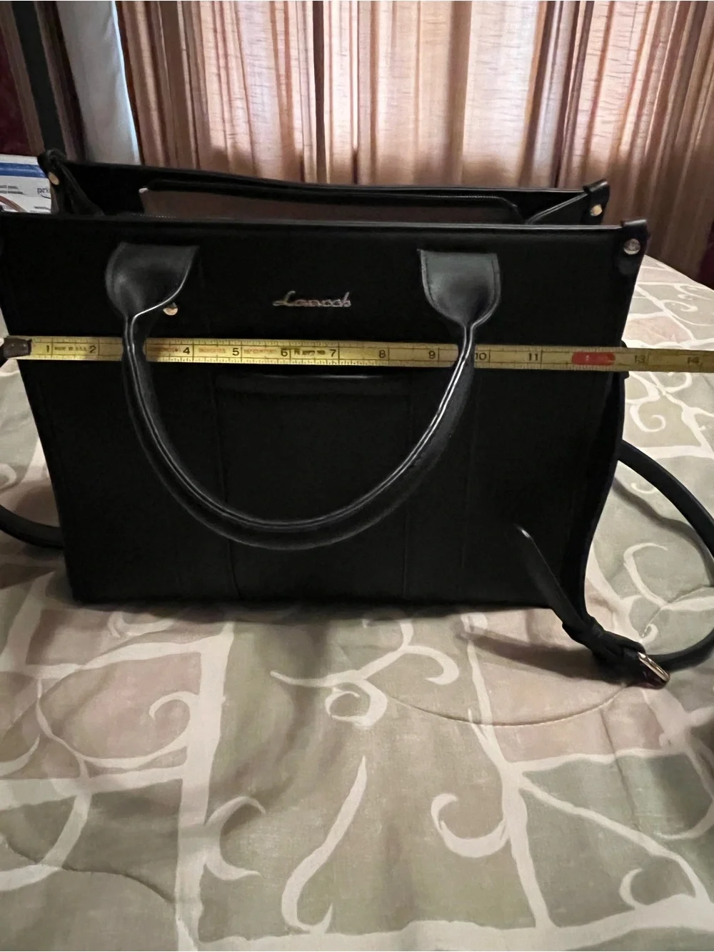 Lovevook Women’s Black Satchel Top Handle Zip, Detachable Strap, Pockets